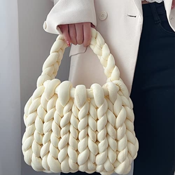 OXYPLAY Thick Bulky Handwoven Handbag for Chic Style