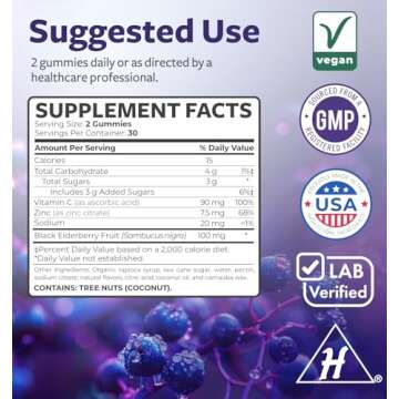Elderberry Immune Support Gummies with Vitamin C & Zinc