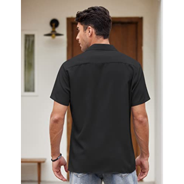 Retro Men’s Bowling Shirt Comfortable Summer Wear