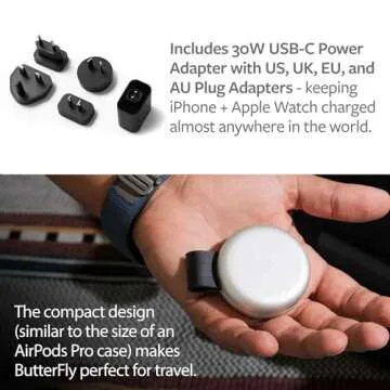 ButterFly 2-in-1 Charger: Compact Travel Ready & Elegant