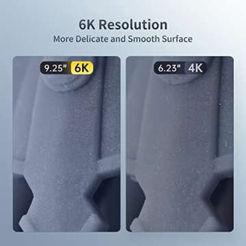 ANYCUBIC Photon Mono X 6K Resin 3D Printer, Large LCD Resin Printer with 9.25'' 6K HD Monochrome Screen, Dual Z-axis Linear Rail, Print Size, 7.8'' x 4.8'' x 9.6''