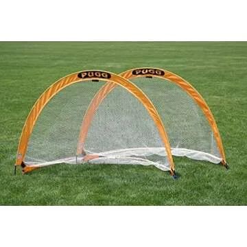 PUGG 6 Foot Pop Up Soccer Goal - Portable Training Futsal Football Net - The Original Pickup Game Goal (2 Goals and Bag)