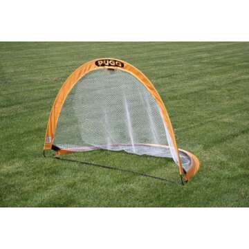 PUGG 6 Foot Pop Up Soccer Goal - Portable Training Futsal Football Net - The Original Pickup Game Goal (2 Goals and Bag)