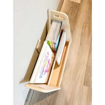 Portable Wooden Bookshelf for Children - Bush Acres Gavin