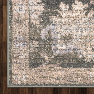 Simply Southern Cottage Sage Green Floral Area Rug