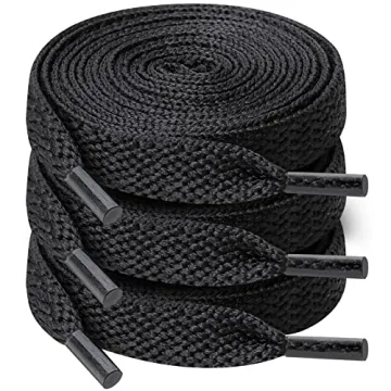 UpUGo 3 Pair Flat Shoe Laces - 5/16" Athletic Sneaker Boot Strings