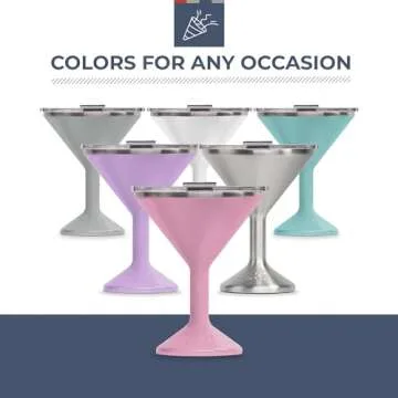 ORCA Tini 13oz Stainless Steel Martini Glass for Outdoor Fun
