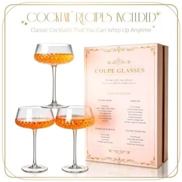 TOLDATLI Coupe Glasses Set - Vintage Elegant Drinkware