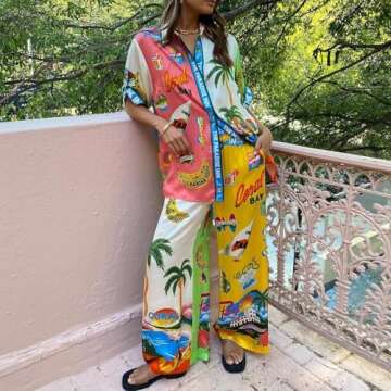 OZSZN Stylish Y2K Women Two Piece Pants Set for Summer