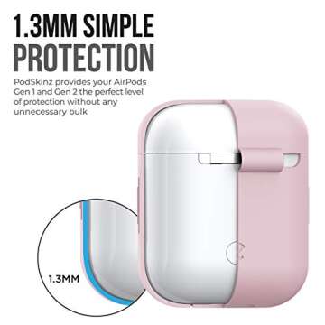 KeyBudz AirPods 2 & 1 Case [Front LED Visible] Protective Silicone Cover and Skin Compatible with Apple AirPods (Without Carabiner, Pretty in Pink)