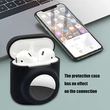 Glow Pink 2 in 1 Airpods Case with Airtag Holder
