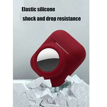 Glow Pink 2 in 1 Airpods Case with Airtag Holder