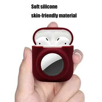 Glow Pink 2 in 1 Airpods Case with Airtag Holder