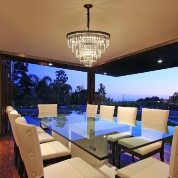 Faibra 12-Light Black Crystal Chandelier for Any Room