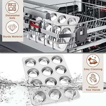 P&P CHEF Muffin Pan, Heavy-Duty & Non-Toxic Baking Tray