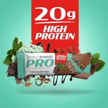 Power Crunch PRO Chocolate Mint Protein Bars | 20g Protein