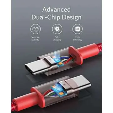 Anker USB C to USB C Cable, Type C Charging Cord Fast Charge(10FT,100W), for iPhone 16/16 pro, MacBook and More(USB 2.0,Red)