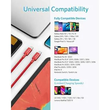 Anker USB C to USB C Cable, Type C Charging Cord Fast Charge(10FT,100W), for iPhone 16/16 pro, MacBook and More(USB 2.0,Red)