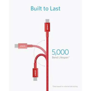 Anker USB C to USB C Cable, Type C Charging Cord Fast Charge(10FT,100W), for iPhone 16/16 pro, MacBook and More(USB 2.0,Red)