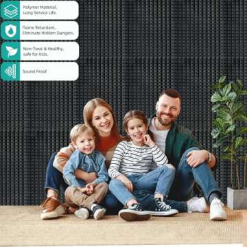 HWLIYUTAI 4 Pack Pyramid Acoustic Foam Panels - Sound Absorbing & Fire Resistant