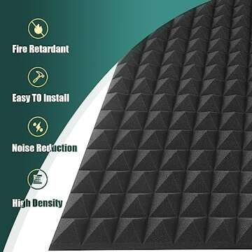 HWLIYUTAI Acoustic Foam Panels - Fire Resistant Sound Absorbing Panels