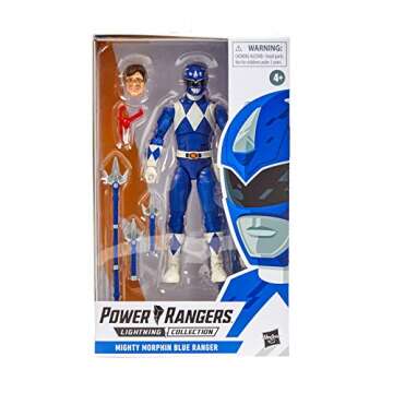 Power Rangers Lightning Collection Mighty Morphin Blue Ranger 6-Inch Premium Collectible Action Figure Toy with Accessories