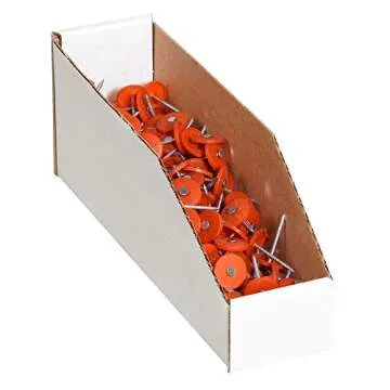 Durable 50-Pack Open Top Bin Boxes for Easy Storage