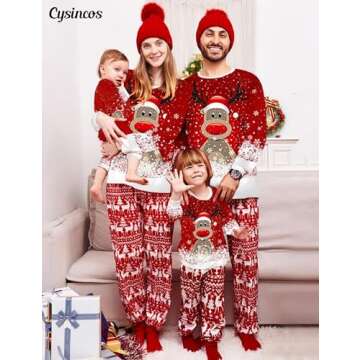 Christmas Matching Family Pyjamas Set for Women Men Xmas Reindeer Sleepwear Nightwear Funny Holiday Pajamas Pjs Sets Mom