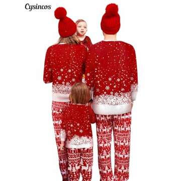 Christmas Matching Family Pyjamas Set for Women Men Xmas Reindeer Sleepwear Nightwear Funny Holiday Pajamas Pjs Sets Mom