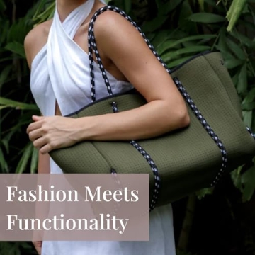 Lightweight Water-Resistant POPUPS Neoprene Tote Bag