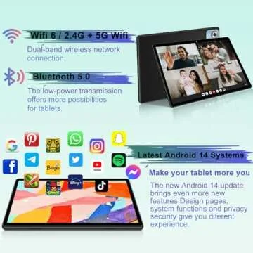 Powerful Android 14 Tablet with 2-in-1 Functionality