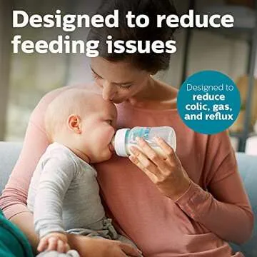Philips Avent Anti-Colic Baby Bottle with AirFree Vent, 9oz, Flow 2 Nipples, 2pk
