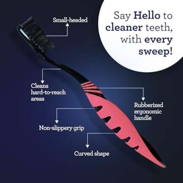 GuruNanda Charcoal Infused Toothbrush – Soft Charcoal Bristles - Helps Clean Plaque, Whitens Teeth, and Aids in Fresh Breath – BPA-Free Brush for Adults & Kids (6 Count)