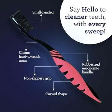 GuruNanda Charcoal Infused Toothbrush – Soft Charcoal Bristles - Helps Clean Plaque, Whitens Teeth, and Aids in Fresh Breath – BPA-Free Brush for Adults & Kids (6 Count)