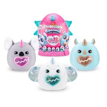 Eggzania Fairy Mania (Koala) by ZURU, Plush Toy, Collectible Plush, Surprise Eggs, Wearable Accessories, Slime, Toys for Girls