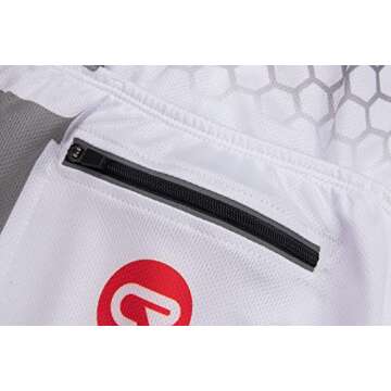 Coconut Ropamo CR Men's Cycling Jersey Set Road Bike Jersey Zipper Pocket Bib Shorts with 3D Padded Cycling Clothing Kit Set (Red/Grey, M)