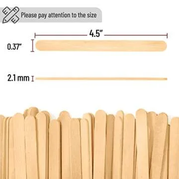 Mr. Pen- Popsicle Craft Sticks, 4.5 Inch, 200 Pack, Wax Sticks, Kids Crafts, Wooden Sticks for Crafting