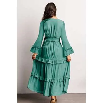 Amegoya Boho Maxi Dress for Weddings and Parties