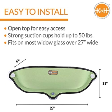 K&H EZ Mount Cat Window Bed for Sunbathing Cats