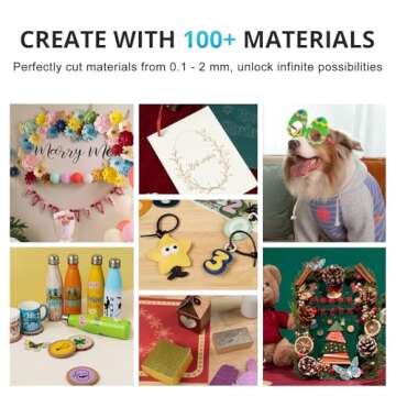 LOKLiK iCraft by HTVRONT Cutting Machine - 5 in 1 Vinyl Cutter Machine with 5X Cutting Force, Cuts 100+ Materials, AI Painting, 13'' Smart Die Cutting Machine for All Crafts Cards 3D Arts Home Decor