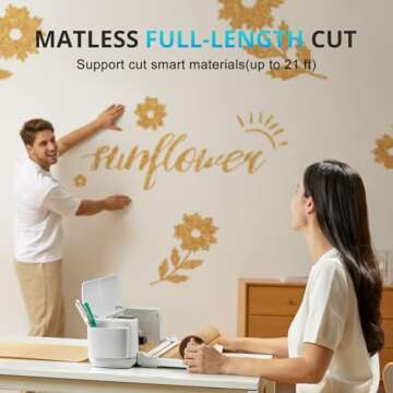 LOKLiK iCraft by HTVRONT Cutting Machine - 5 in 1 Vinyl Cutter Machine with 5X Cutting Force, Cuts 100+ Materials, AI Painting, 13'' Smart Die Cutting Machine for All Crafts Cards 3D Arts Home Decor