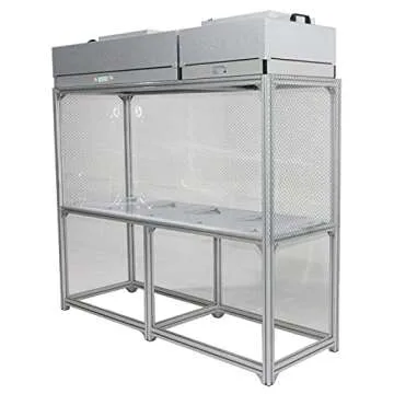 TECHTONGDA Vertical Laminar Flow Hood Fan Filter Unit Air Flow Clean Bench Workstation for Phone LCD Repair 70.87 x 23.62 x 57.48 Inch Working Area Dust Free Clean Room Laminar 110V Double Station