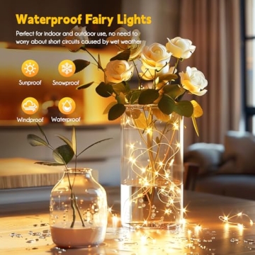 Minetom USB Fairy Lights with Remote - 66 Feet Warm White