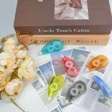 Jovanssen White Out Tape, 12 Pack White Out - 13.13 Feet Correction Tape, White Out Correction Tape, Whiteout Tape for School and Office.