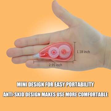 Jovanssen White Out Tape, 12 Pack White Out - 13.13 Feet Correction Tape, White Out Correction Tape, Whiteout Tape for School and Office.