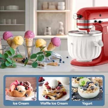 Hozodo 2QT Ice Cream Maker Kitchenaid Attachment