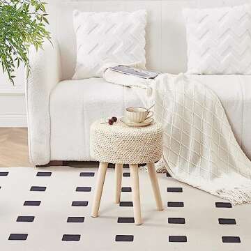 Shop Cpintltr Natural Seagrass Footstool Ottoman Online