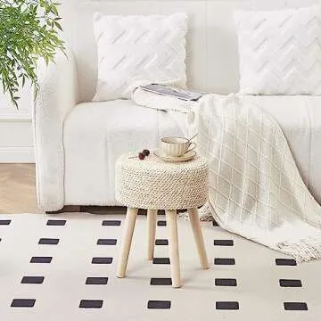 Shop Cpintltr Natural Seagrass Footstool Ottoman Online