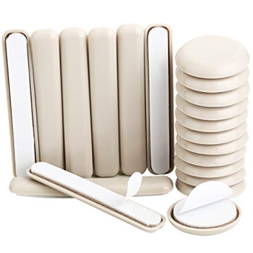 Liyic 20 Combo Pack Self-Stick Furniture Sliders for Easy Carpet Mobility