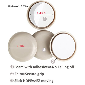 Liyic Self-Stick Furniture Sliders for Effortless Movement